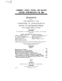Commerce, Justice, Science, and Related Agencies Appropriations for 2009