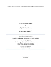 ICSID Case No
