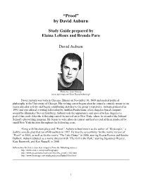 “Proof” by David Auburn