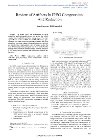 Review of Artifacts in JPEG Compression and Reduction