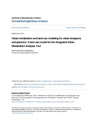 Urban Metabolism and Land Use Modeling for Urban Designers and Planners: a Land Use Model for the Integrated Urban Metabolism Analysis Tool