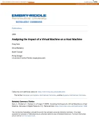 Analyzing the Impact of a Virtual Machine on a Host Machine