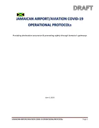 Jamaican Aviation COVID-19 Operational Protocols June 2020