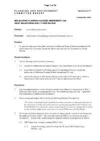 Melbourne Planning Scheme Amendment C96: West Melbourne Built Form Review