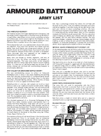 Armoured Battlegroup Army List