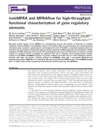 Lentimpra and Mpraflow for High-Throughput Functional