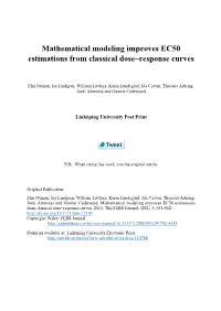 Mathematical Modeling Improves EC50 Estimations from Classical Dose–Response Curves