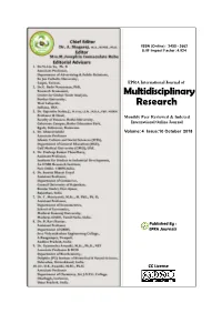 Multidisciplinary Research