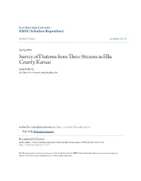 Survey of Diatoms from Three Streams in Ellis County, Kansas Mark E