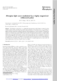 Afterglow Light Curve Modulated by a Highly Magnetized Millisecond Pulsar