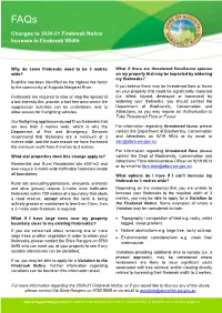 Changes to 2020-21 Firebreak Notice Increase in Firebreak Width