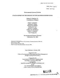 Clinch River, Environmental Report References in Support of Early Site
