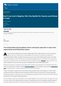 Don't Let Iran's Regime Win the Battle For