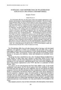 Ethology and Distribution of Pylochelidae (Crustacea Decapoda Coenobitoidea)