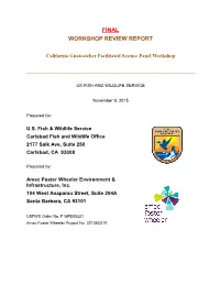 Final Summary Report for California Gnatcatcher Science Panel Workshop
