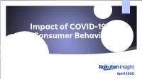 Impact of COVID-19 on Consumer Behaviour