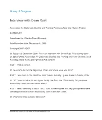 Interview with Dean Rust