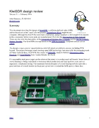 Kiwisdr Design Review Version 2.1 – February 2016