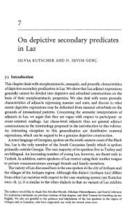 On Depictive Secondary Predicates in Laz
