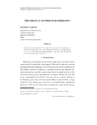 The Great L's of French Mathematics