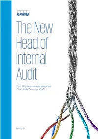 The New Head of Internal Audit