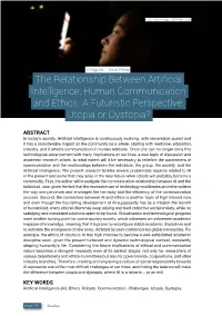 The Relationship Between Artificial Intelligence, Human Communication and Ethics