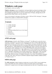 Windows Code Page -Wikipedia, the Free Encyclopedia Page 1 of 4