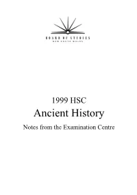 Ancient History Notes from the Examination Centre  Board of Studies 2000