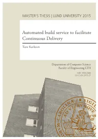 Automated Build Service to Facilitate Continuous Delivery