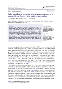 Bioherbicidal Enhancement and Host Range Expansion of a Mycoherbicidal Fungus Via Formulation Approaches C