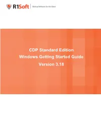CDP Standard Edition Windows Getting Started Guide Version 3.18