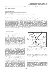 Contemporary Periglacial Processes in the Swiss Alps: Seasonal, Inter-Annual and Long-Term Variations