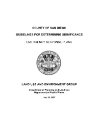 County of San Diego Guidelines for Determining