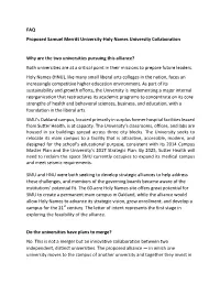 FAQ Proposed Samuel Merritt University-Holy Names University Collaboration