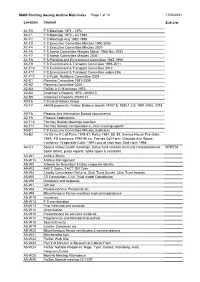 Finchley Society Archive Main Index Page 1 of 14 17/02/2021 Location