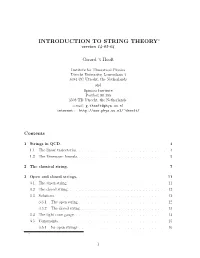 INTRODUCTION to STRING THEORY∗ Version 14-05-04