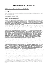 KGU: Papers Relating to the Kew Guild
