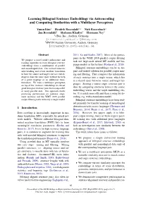 Learning Bilingual Sentence Embeddings Via Autoencoding and Computing Similarities with a Multilayer Perceptron