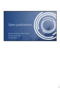 Open Publications
