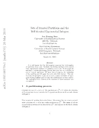 Sets of Iterated Partitions and the Bell Iterated Exponential Integers