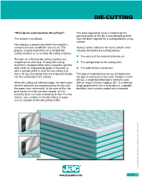 Technical Bulletin Die-Cutting