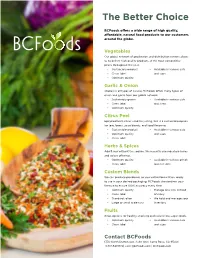 View Our Product List