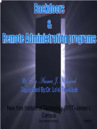 Back Door and Remote Administration Programs