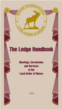 Lodge Ritual Handbook