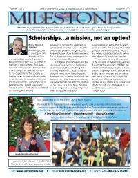 Scholarships…A Mission, Not an Option! by Don Bestor, Jr