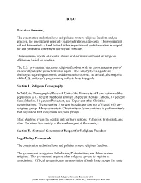TOGO Executive Summary the Constitution and Other Laws And