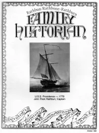 U.S.S. Providence - 1778 John Peck Rathbun, Captain