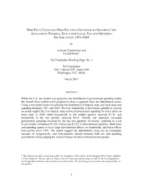 An Analysis of Federal, State and Local Tax and Spending Distributions, 1991-2004