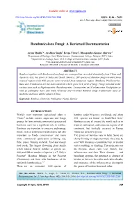 Bambusicolous Fungi: a Reviewed Documentation