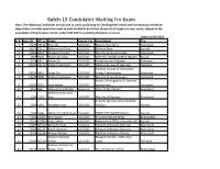 Batch-15 Candidates Waiting for Exam